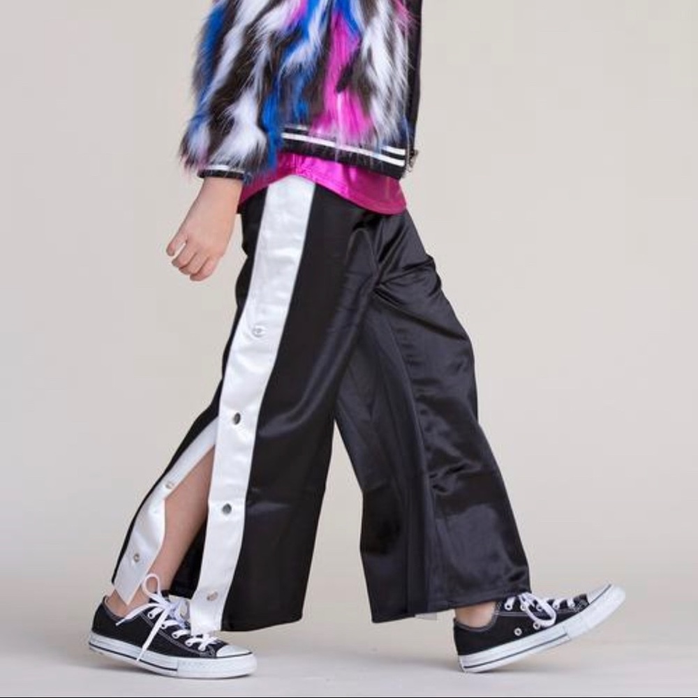 MIA NY: Black Snap Side Track Pants